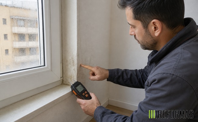 Condensación en ventanas por falta de ventilación en vivienda