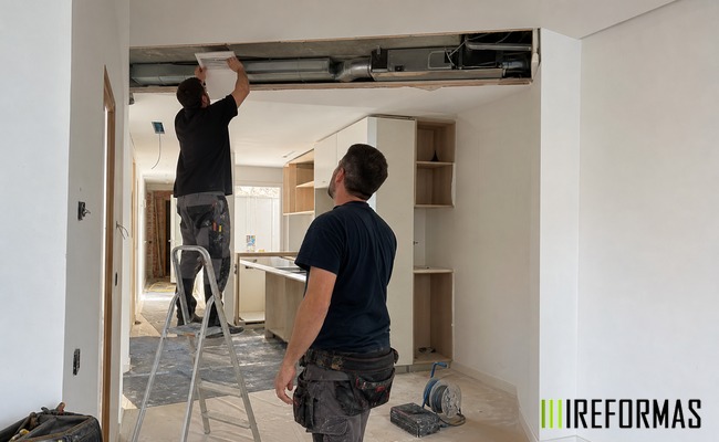 Instalación de ventilación mecánica en una reforma interior
